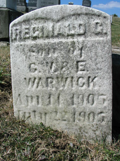 Reginald G. Warwick tombstone